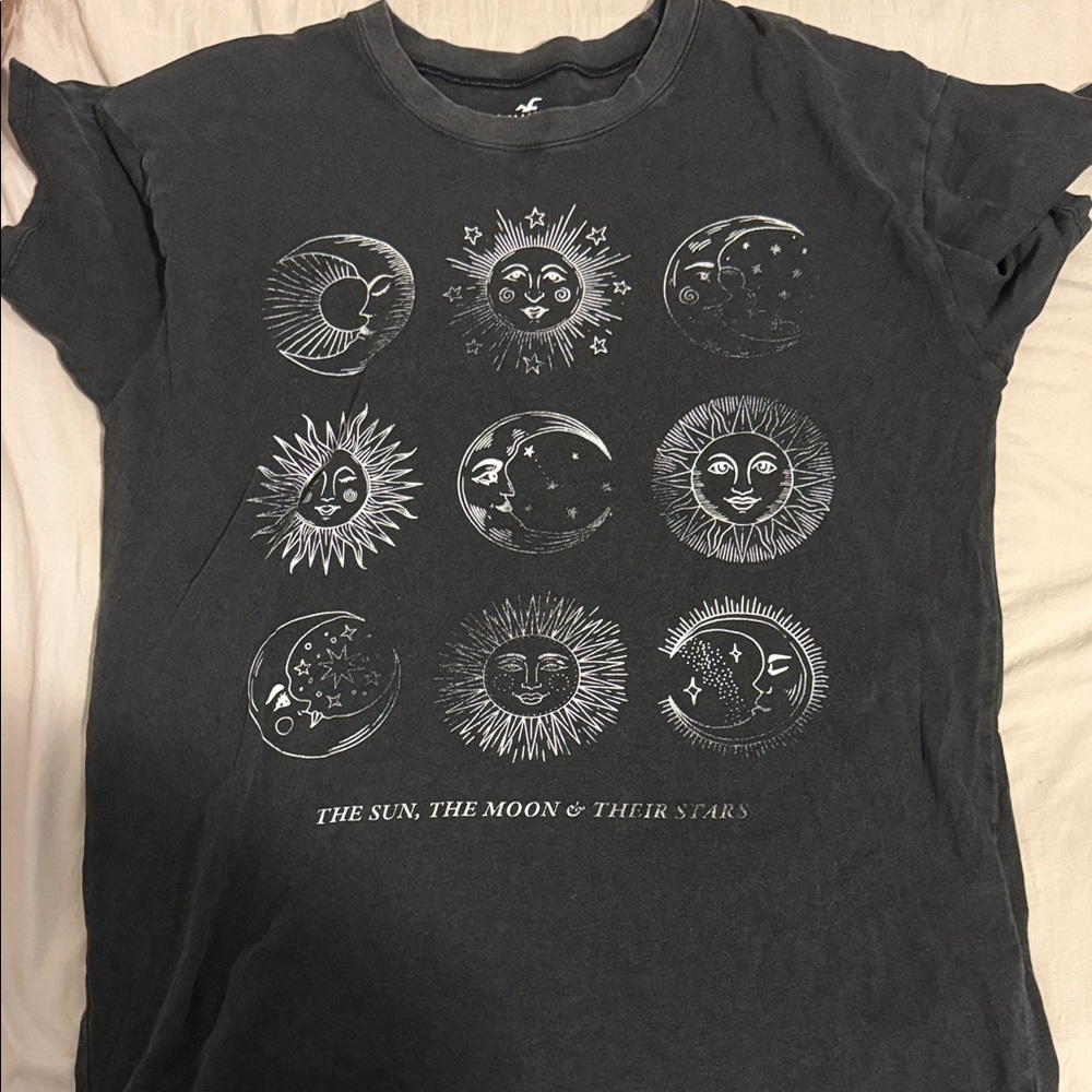 Hollister Charcoal Celestial Graphic Tee